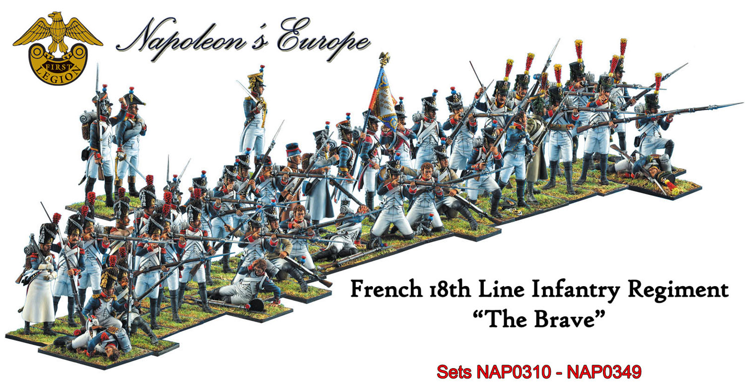 NAP0342 French 18th Line Infantry Voltigeur Standing Ready by First Legion 