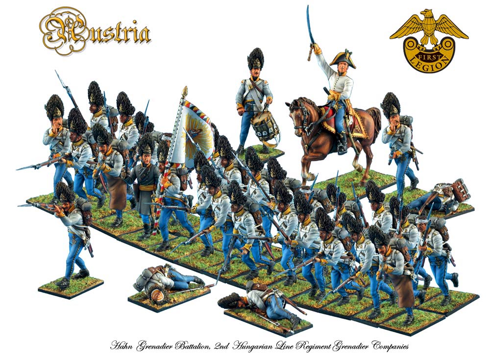 Napoleonic Wars — Austrian grenadiers — 60mm High quality Metal Figure 