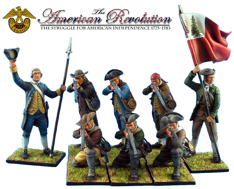Accurate Revolutionary War Toy Soldiers American Militia 54MM x 20 Blue 