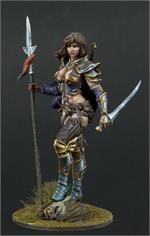 Fantasy Female Warrior Unpainted 75 mm High Quality Resin Kit 